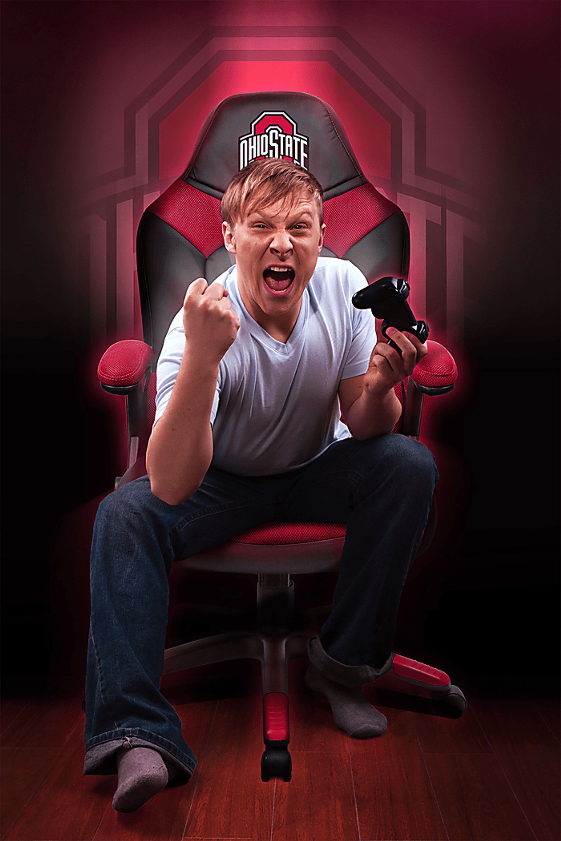 Big Team NCAA Ohio State Red Oversized Gaming Chair - Image 4