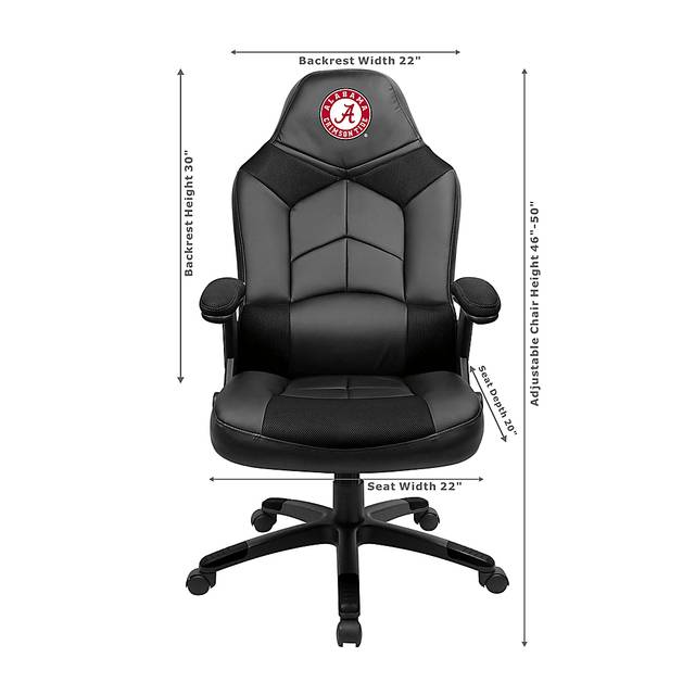 Big Team NCAA University of Alabama Black Oversized Gaming Chair - Thumbnail - Image 3