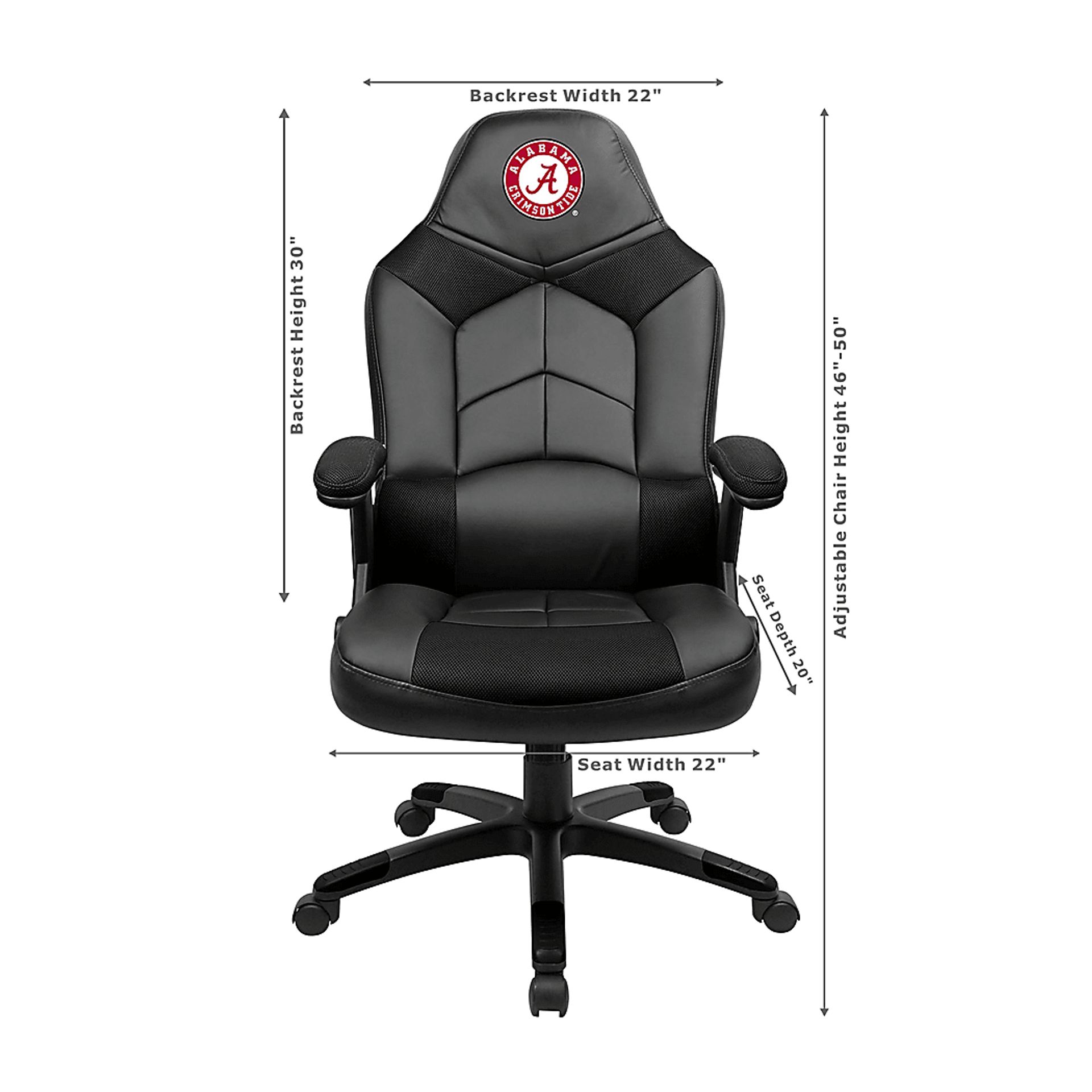 Big Team NCAA University of Alabama Black Oversized Gaming Chair - Image 3