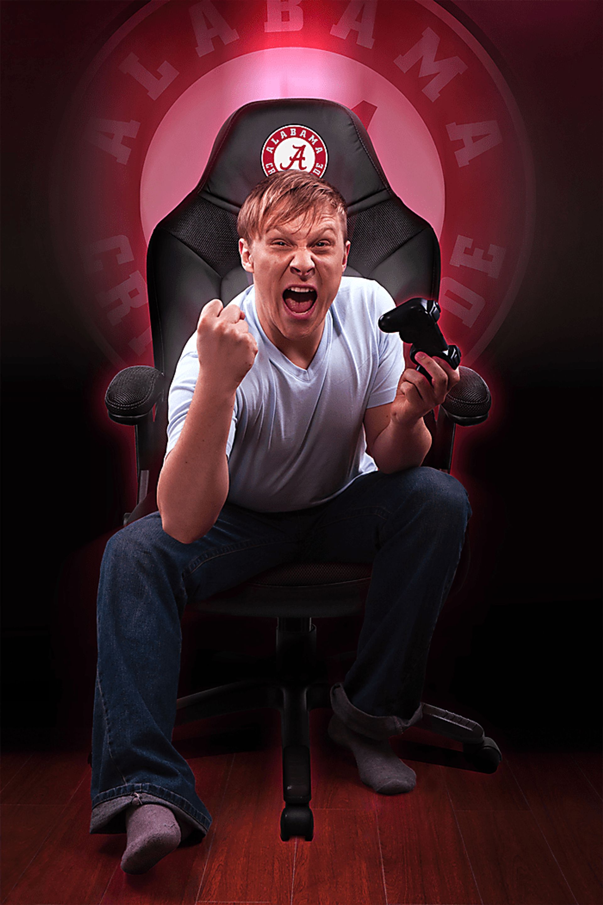 Big Team NCAA University of Alabama Black Oversized Gaming Chair - Image 4