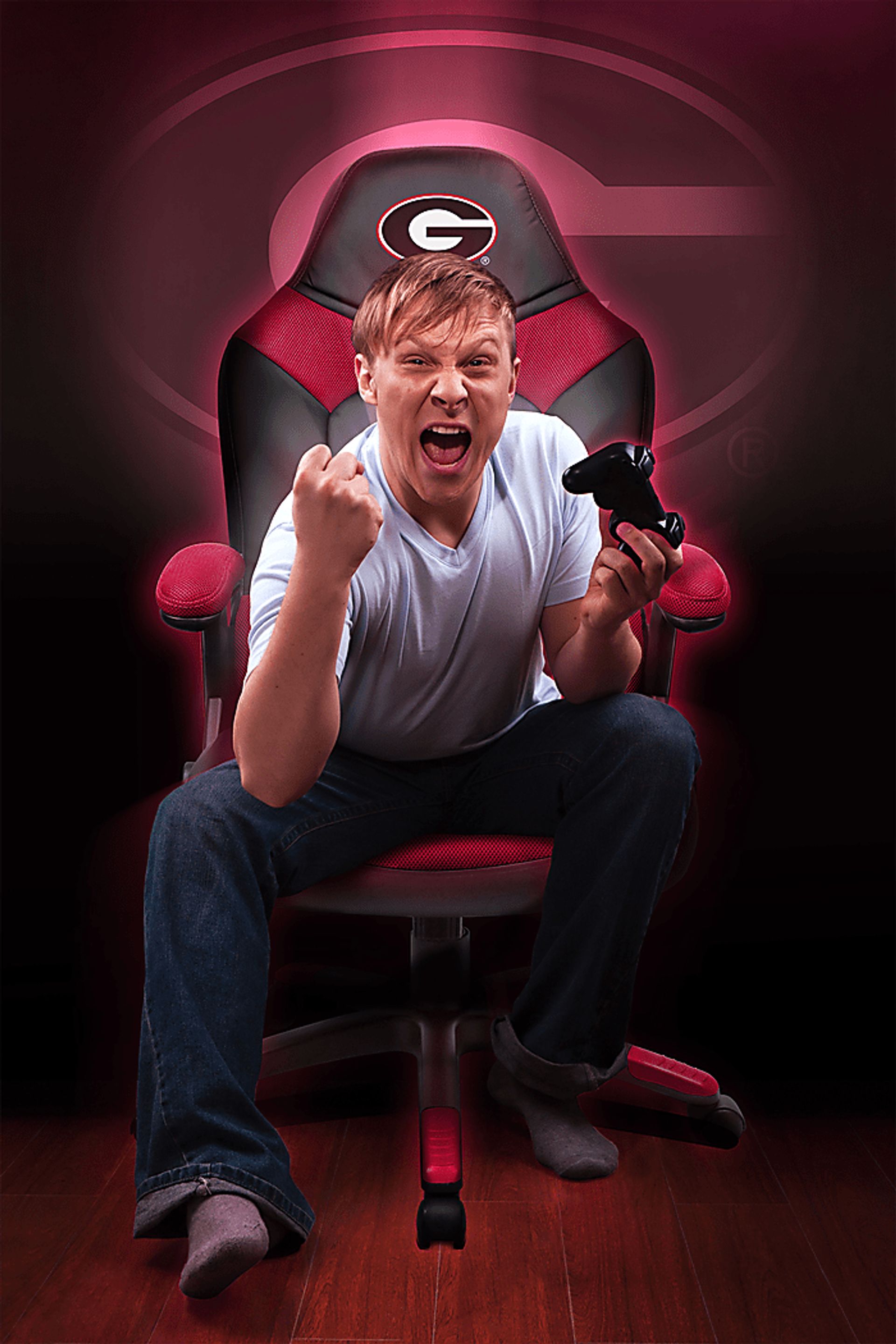 Big Team NCAA University of Georgia Red Oversized Gaming Chair - Image 4
