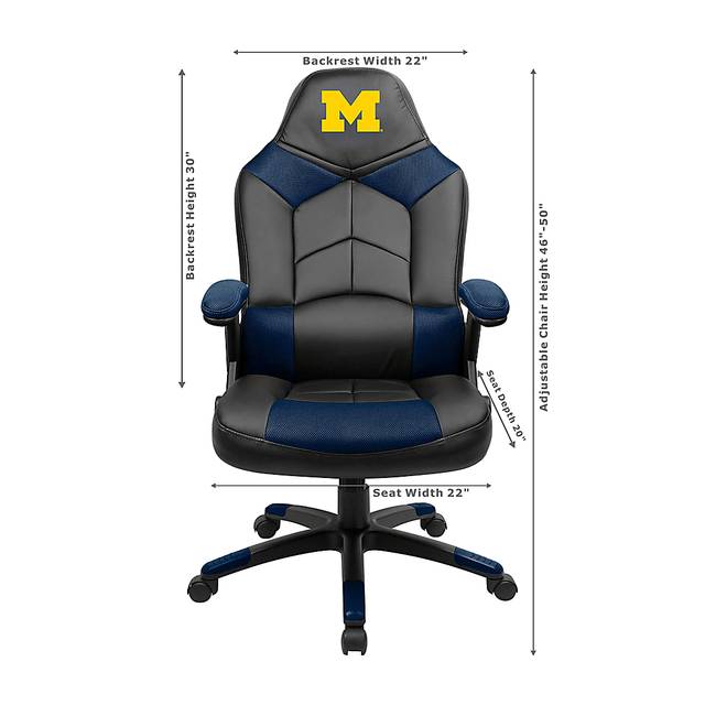 Big Team NCAA University of Michigan Navy Oversized Gaming Chair - Thumbnail - Image 3