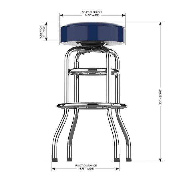 Big Team New England Patriots Blue Barstool - Thumbnail - Image 5