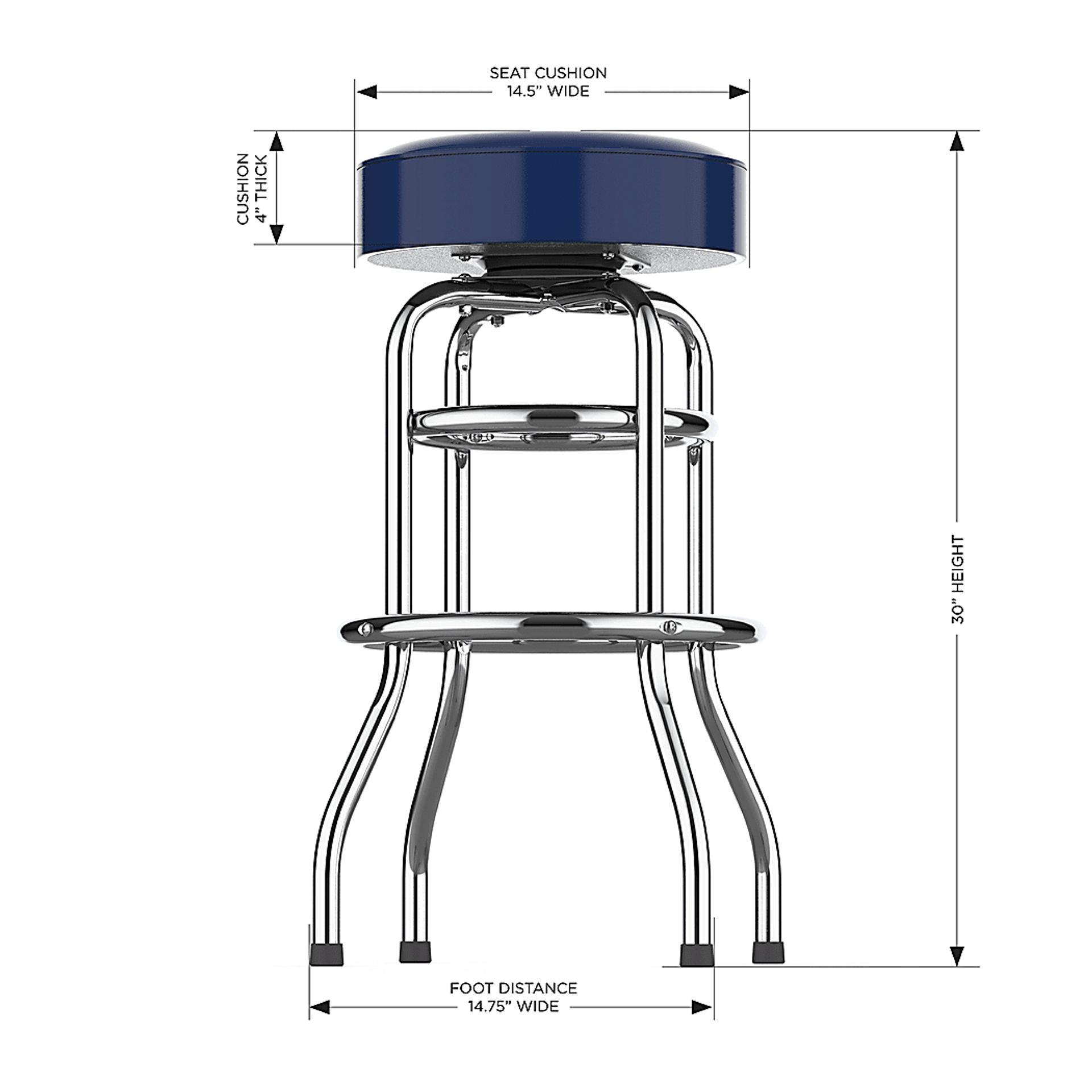 Big Team New England Patriots Blue Barstool - Image 5
