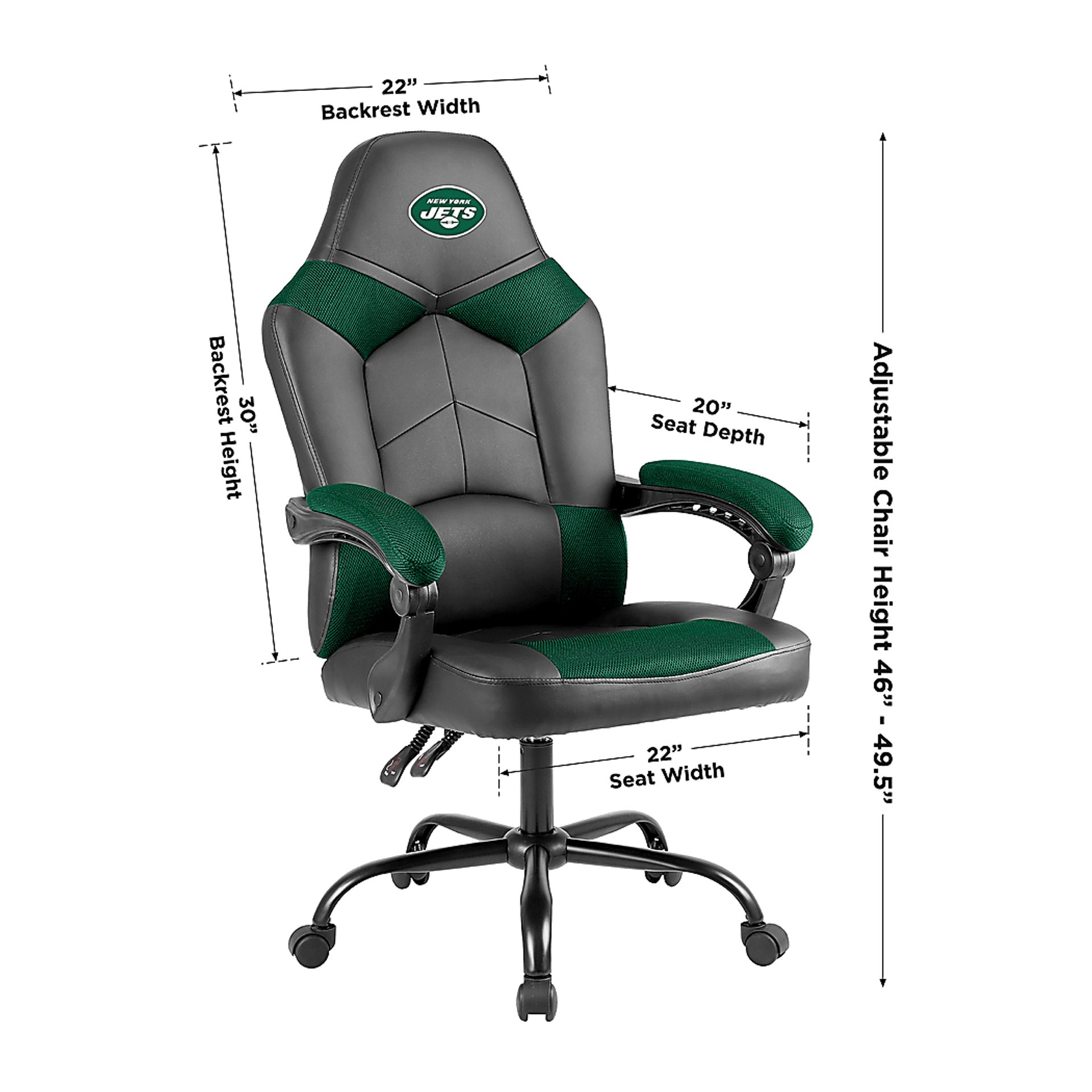 Big Team New York Jets Green Office Chairs - Image 4