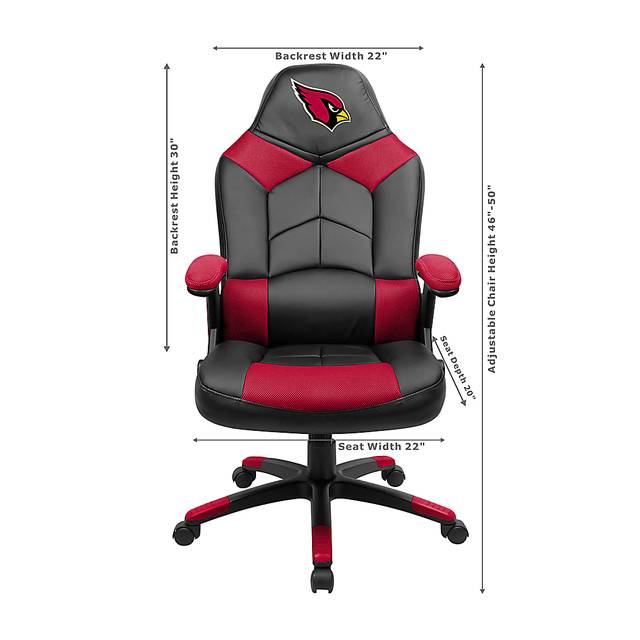 Big Team NFL Arizona Cardinals Red Oversized Gaming Chair - Thumbnail - Image 3