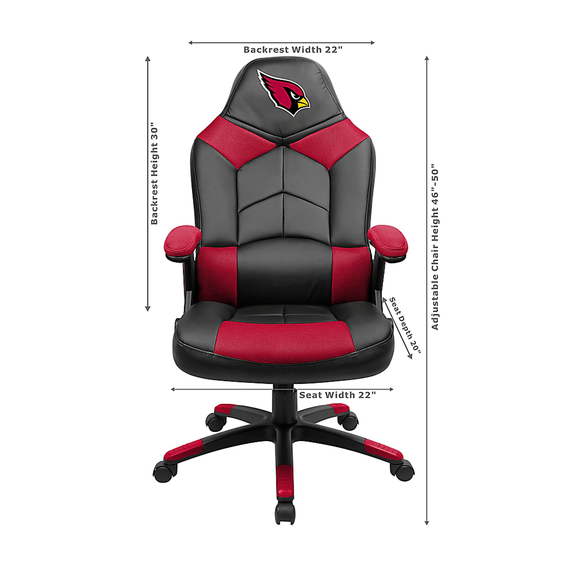 Big Team NFL Arizona Cardinals Red Oversized Gaming Chair - Image 3