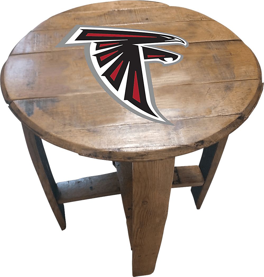 Big Team NFL Atlanta Falcons Brown End Table