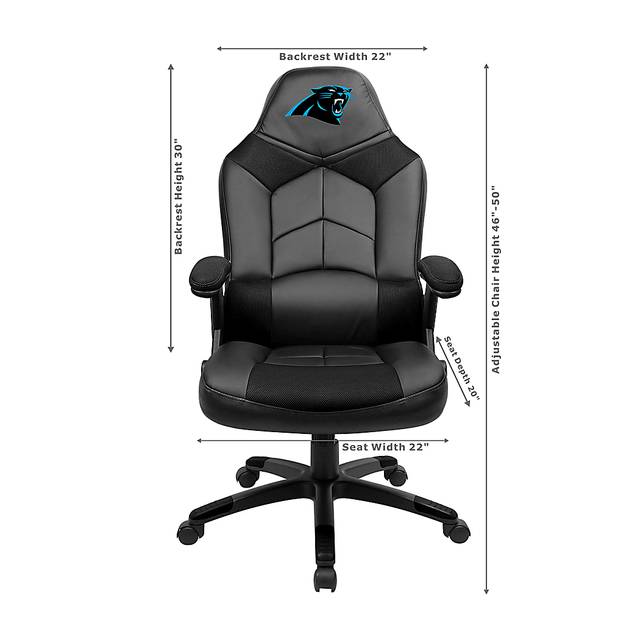 Big Team NFL Carolina Panthers Black Oversized Gaming Chair - Thumbnail - Image 3