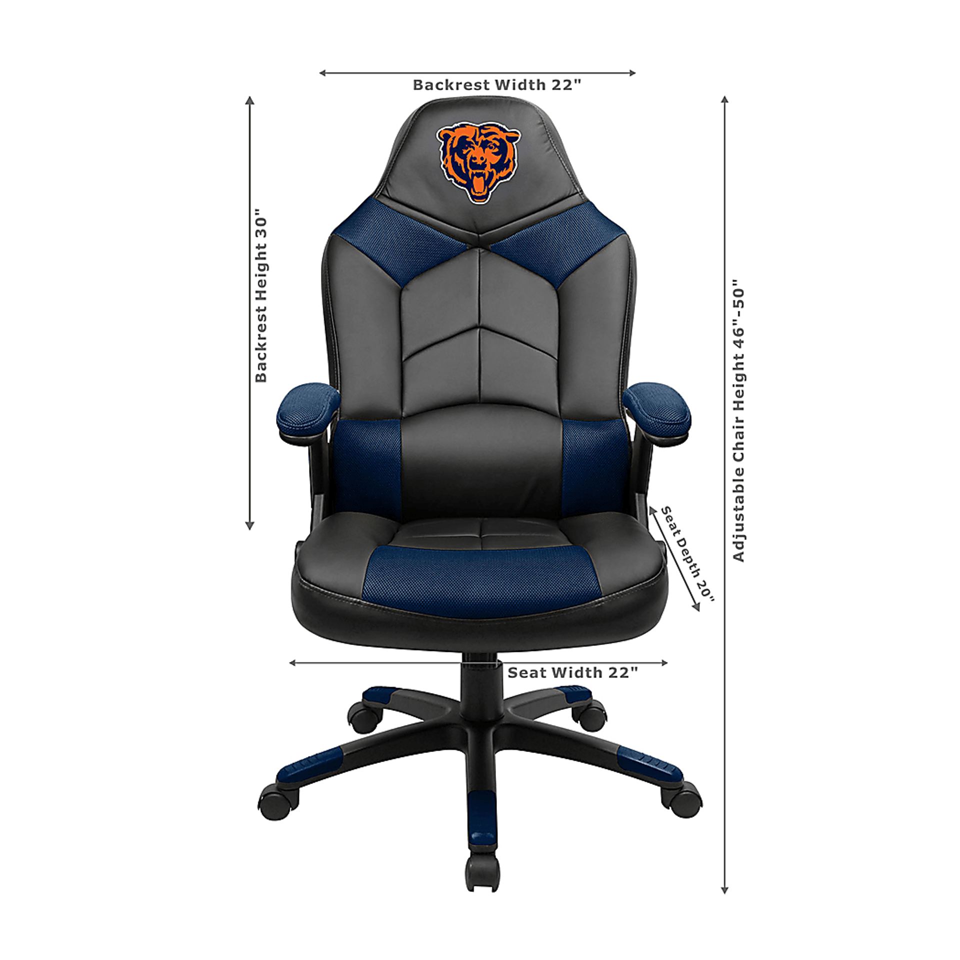 Big Team NFL Chicago Bears Blue Oversized Gaming Chair - Image 3