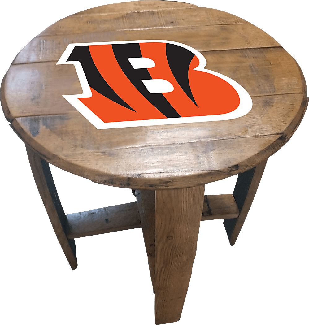 Big Team NFL Cincinnati Bengals Brown End Table
