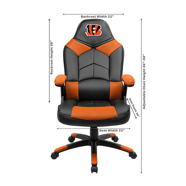 Big Team NFL Cincinnati Bengals Orange Oversized Gaming Chair - Thumbnail - Image 3