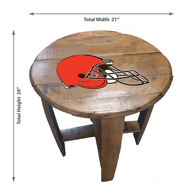 Big Team NFL Cleveland Browns Brown End Table - Thumbnail - Image 3
