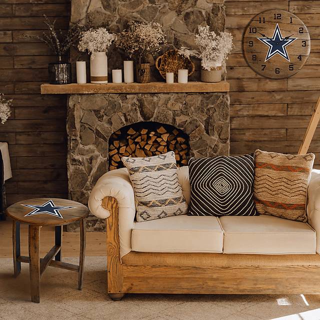 Big Team NFL Dallas Cowboys Brown End Table - Thumbnail - Image 2