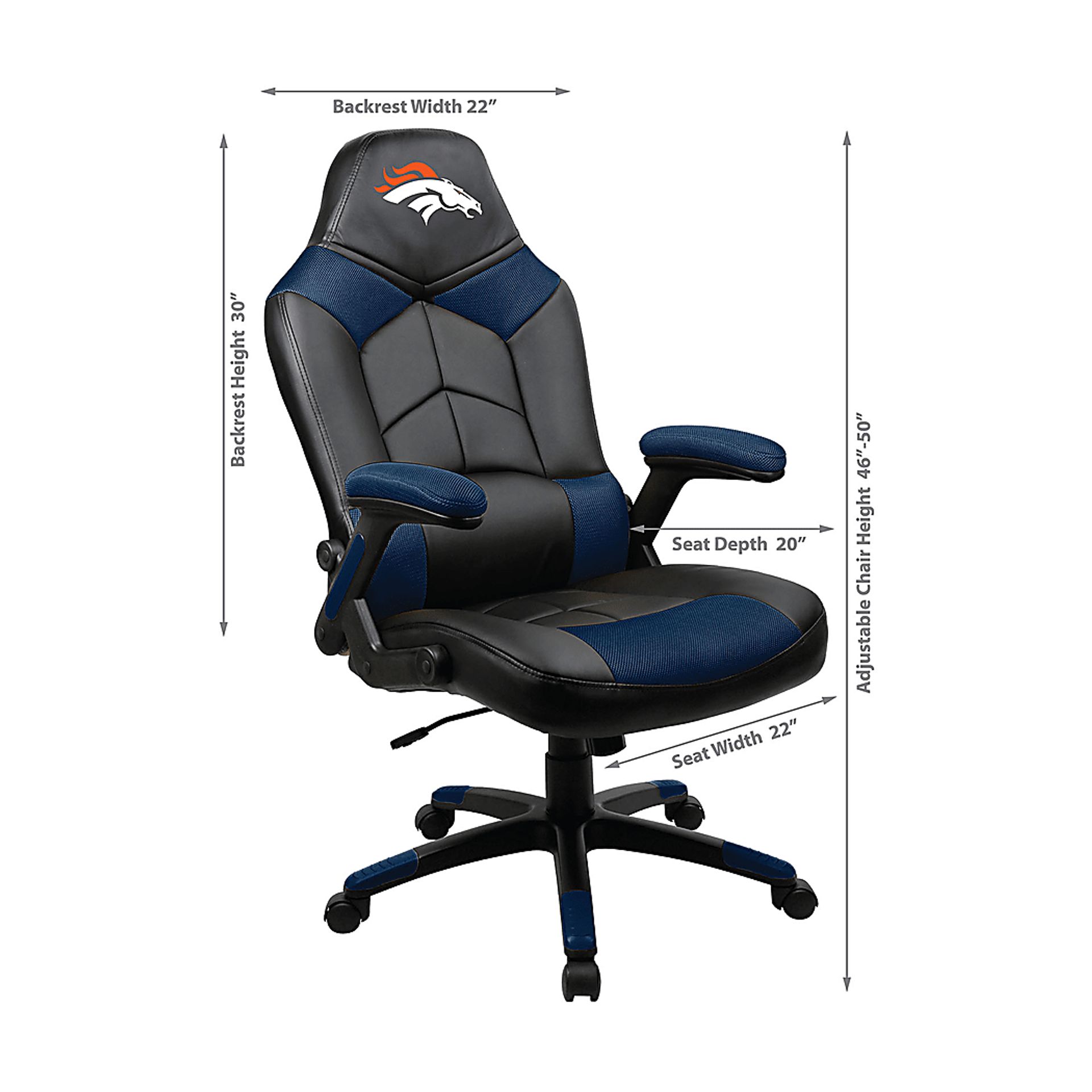 Big Team NFL Denver Broncos Blue Oversized Gaming Chair - Image 8