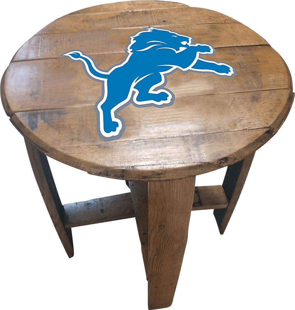 Big Team NFL Detroit Lions Brown End Table