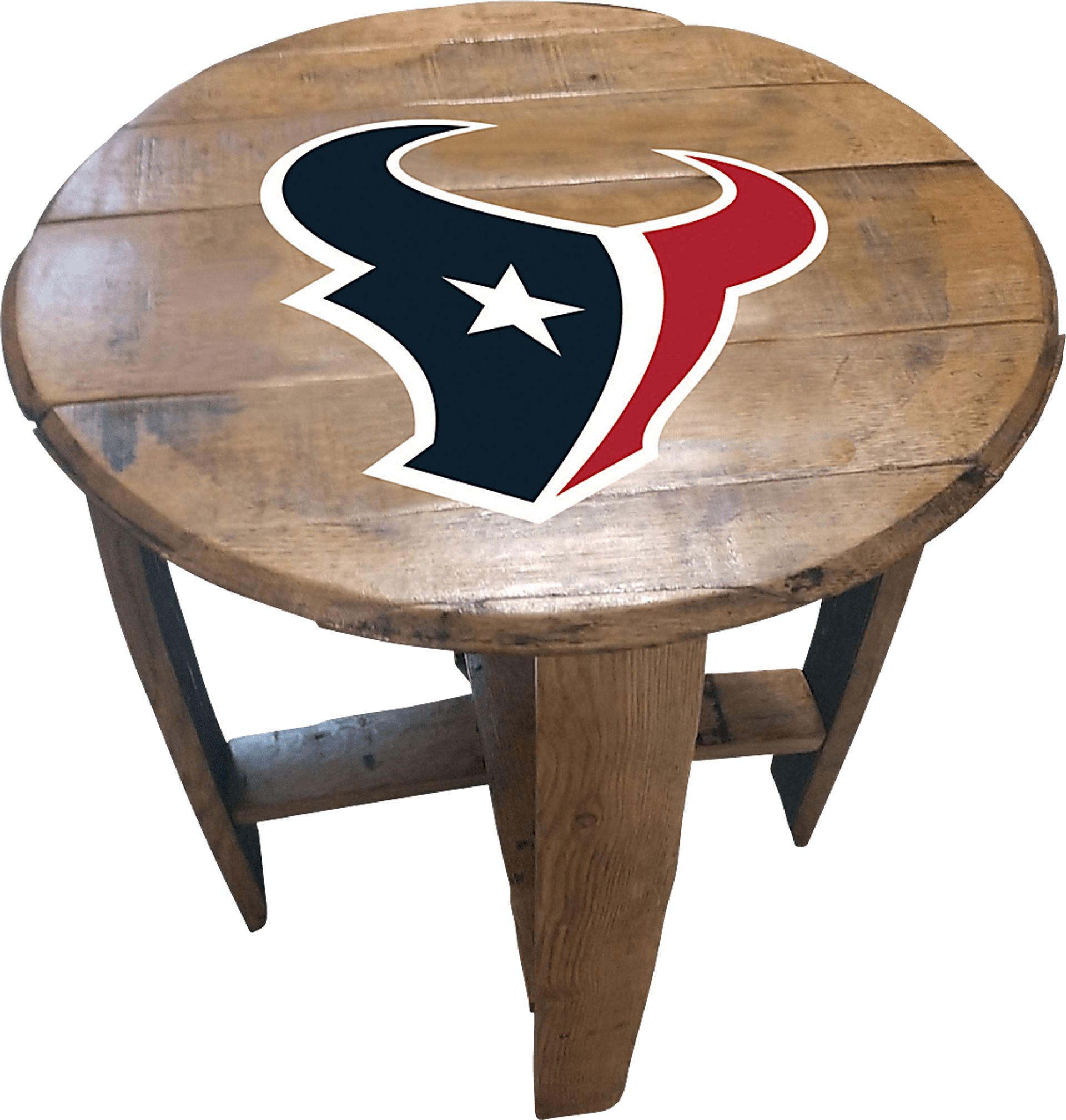 Big Team NFL Houston Texans Brown End Table - Image 1