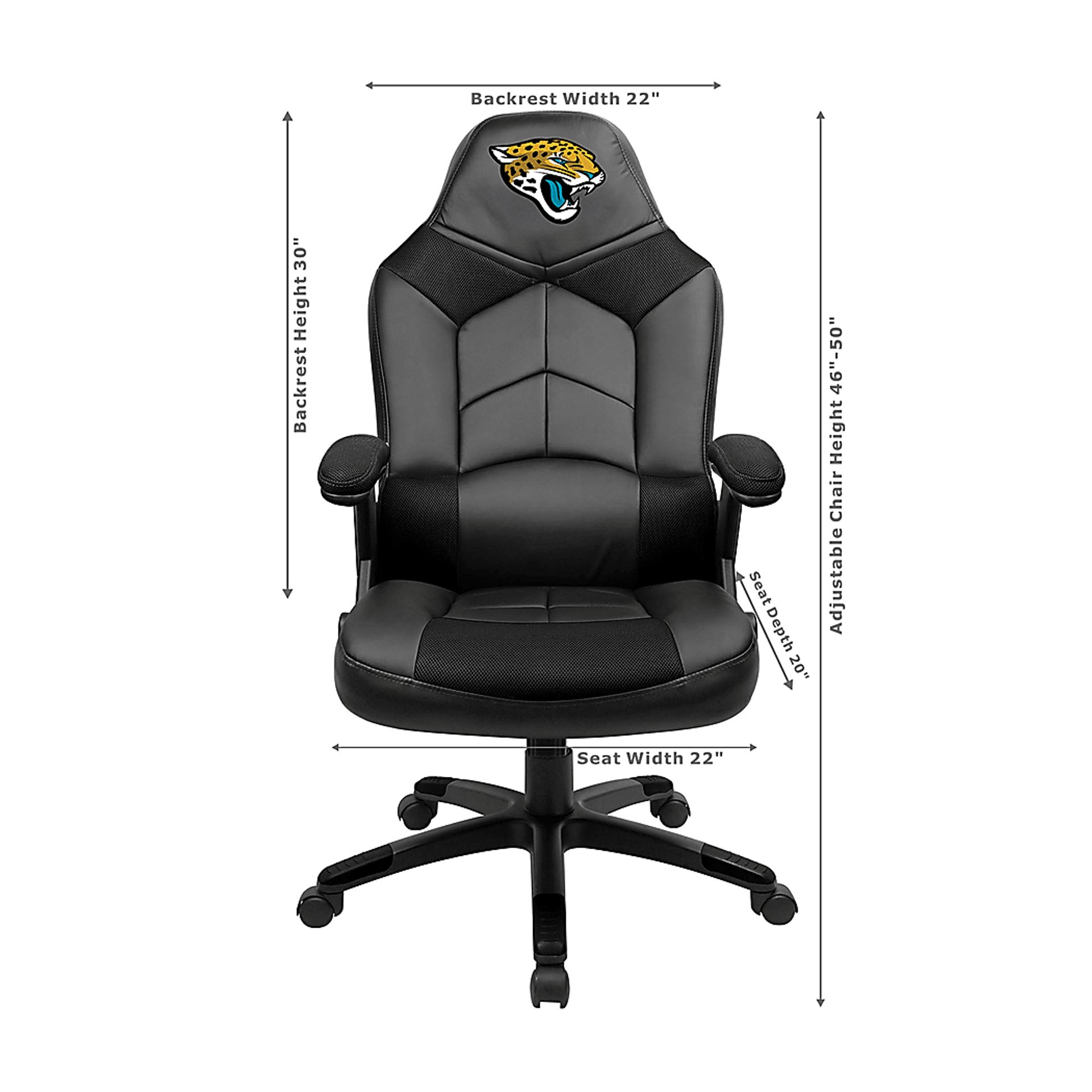 Big Team NFL Jacksonville Jaguars Black Oversized Gaming Chair - Image 3