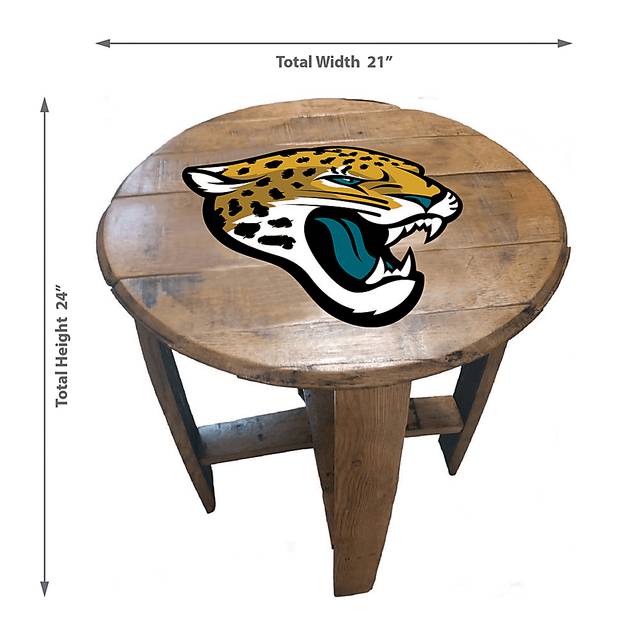 Big Team NFL Jacksonville Jaguars Brown End Table - Thumbnail - Image 3