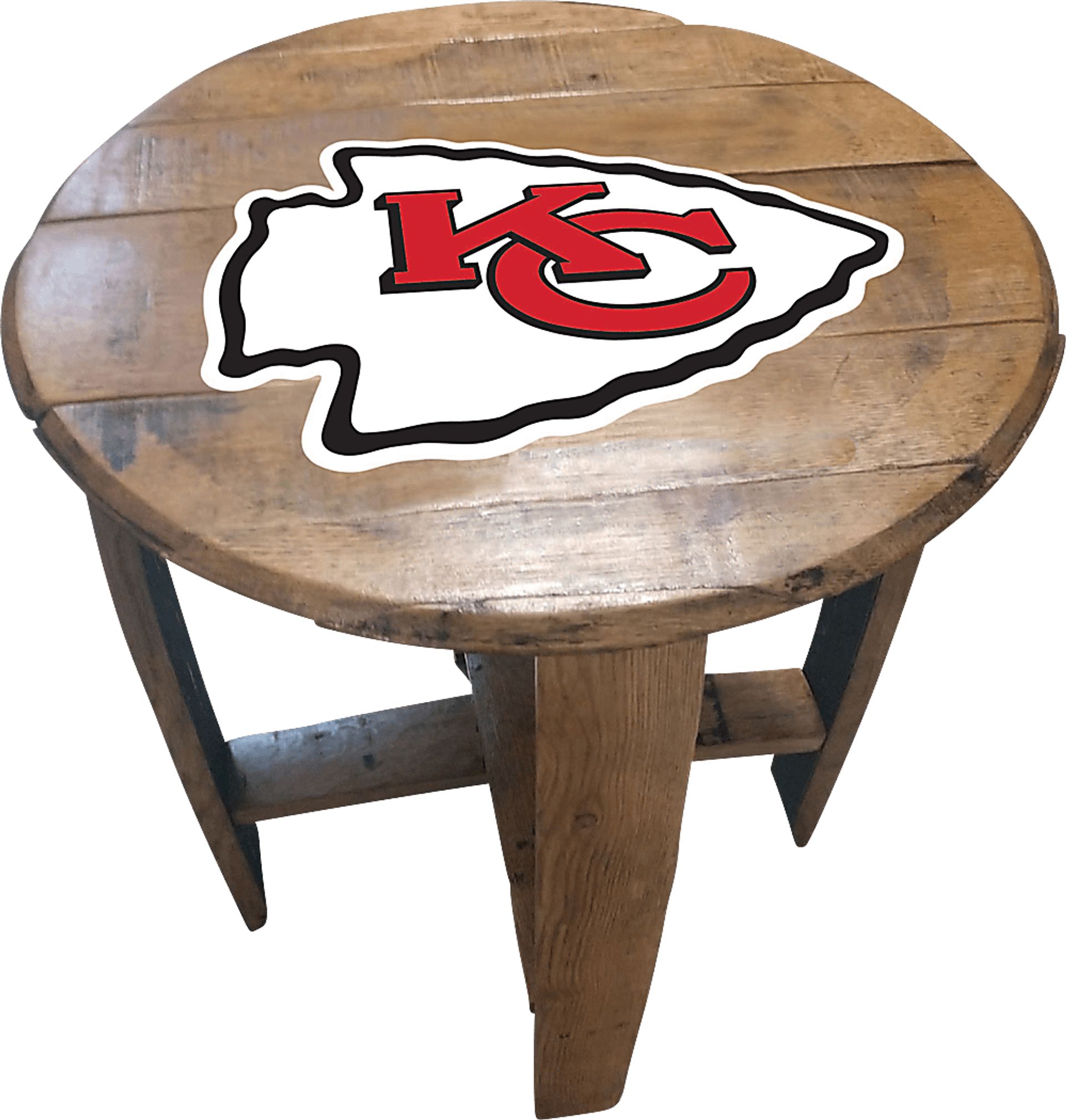 Big Team NFL Kansas City Chiefs Brown End Table - Image 1