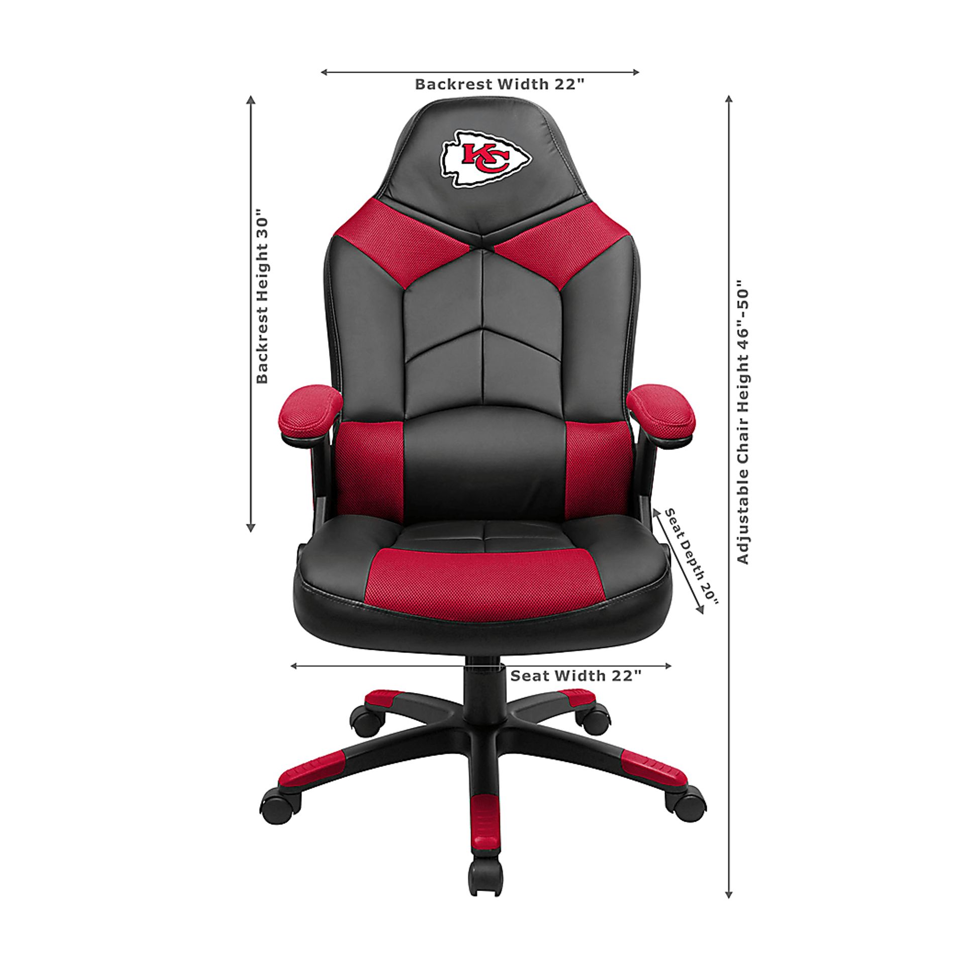 Big Team NFL Kansas City Chiefs Red Oversized Gaming Chair - Image 3