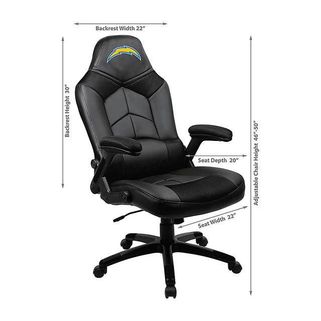 Big Team NFL LA Chargers Blue Oversized Gaming Chair - Thumbnail - Image 7