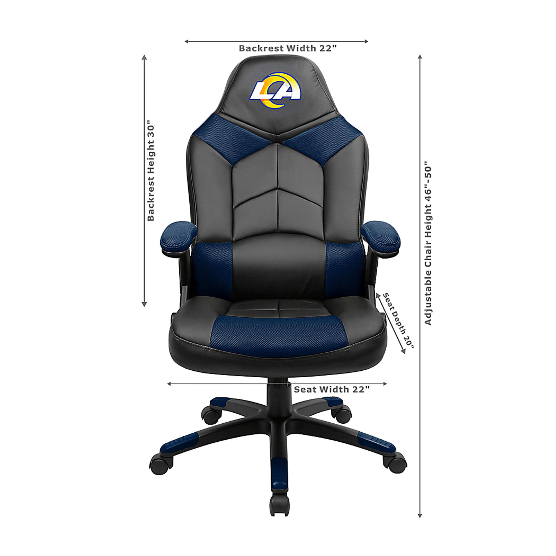 Big Team NFL LA Rams Blue Oversized Gaming Chair - Image 3