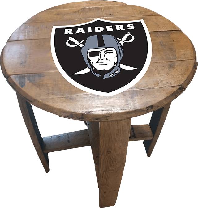 Big Team NFL Las Vegas Raiders Brown End Table - Thumbnail - Image 1