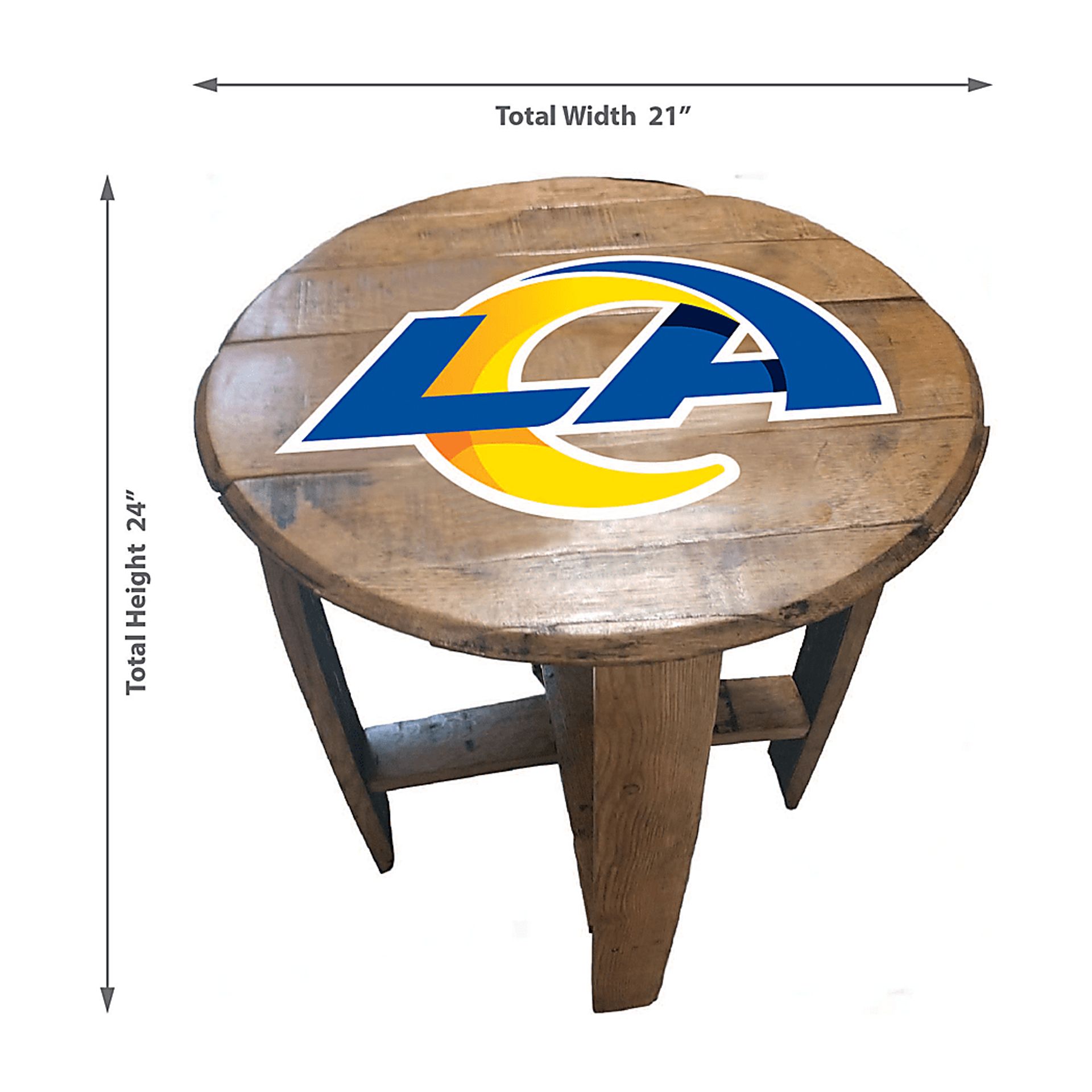Big Team NFL Los Angeles Rams Brown End Table - Image 3