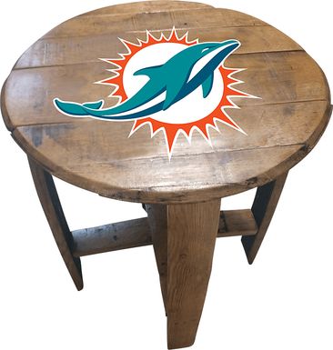 Big Team NFL Miami Dolphins Brown End Table