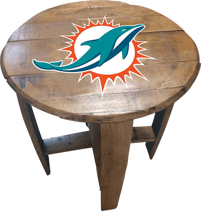 Big Team NFL Miami Dolphins Brown End Table - Thumbnail - Image 1