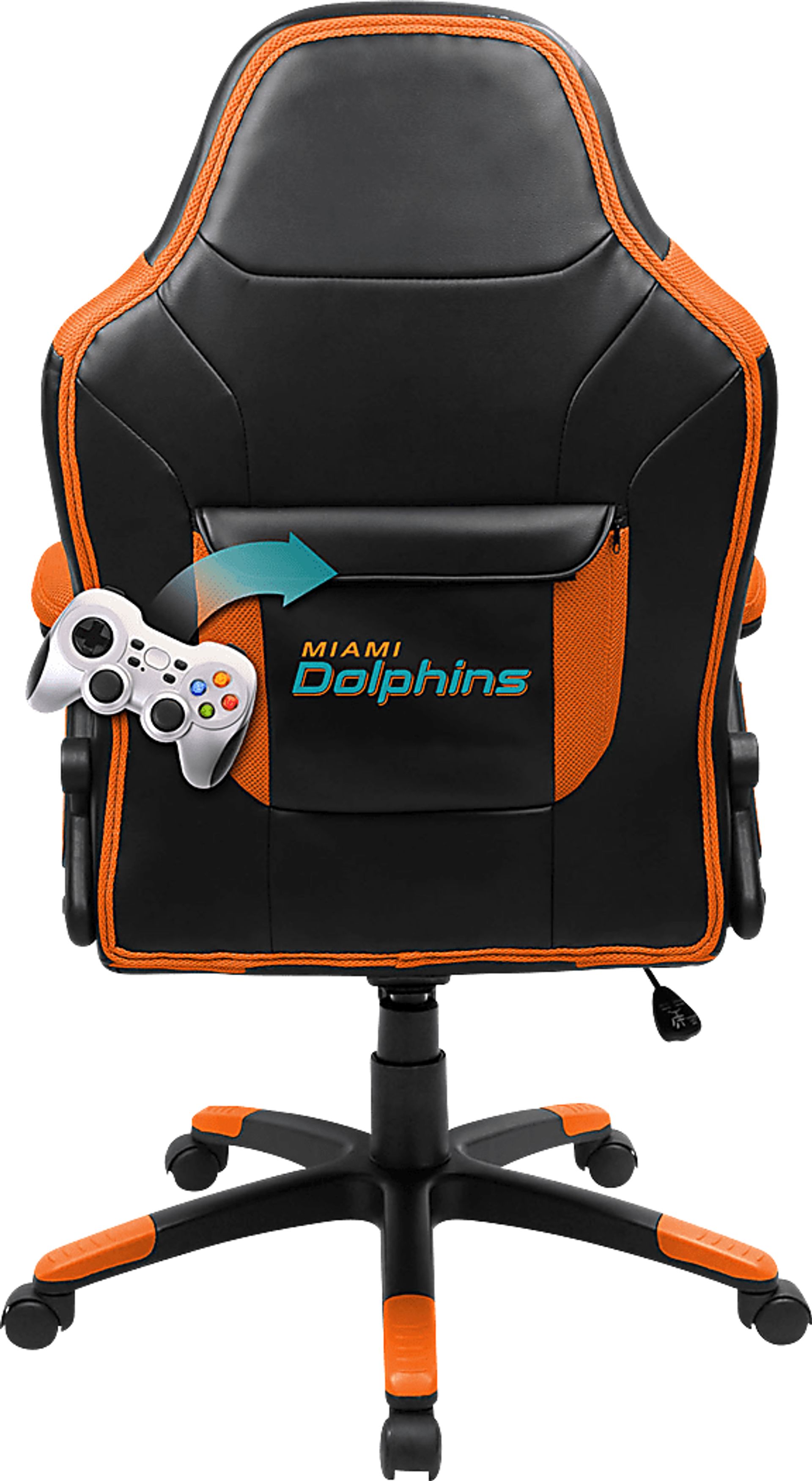 Big Team NFL Miami Dolphins Orange Oversized Gaming Chair - Image 6