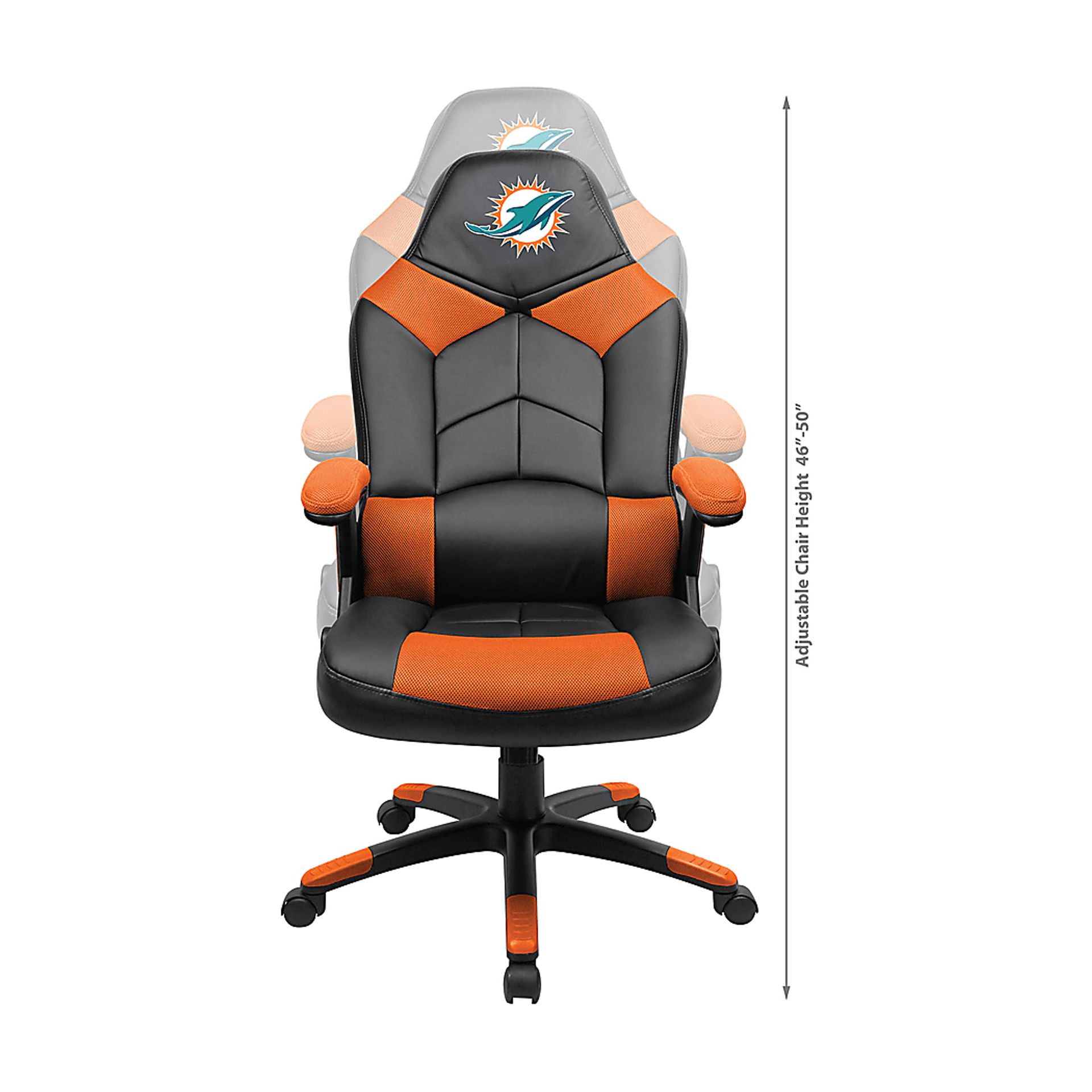 Big Team NFL Miami Dolphins Orange Oversized Gaming Chair - Image 8