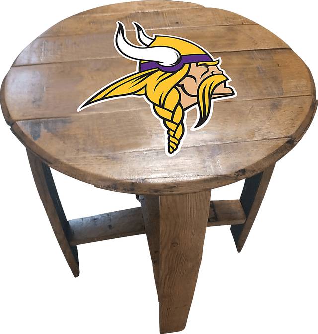 Big Team NFL Minnesota Vikings Brown End Table - Thumbnail - Image 1