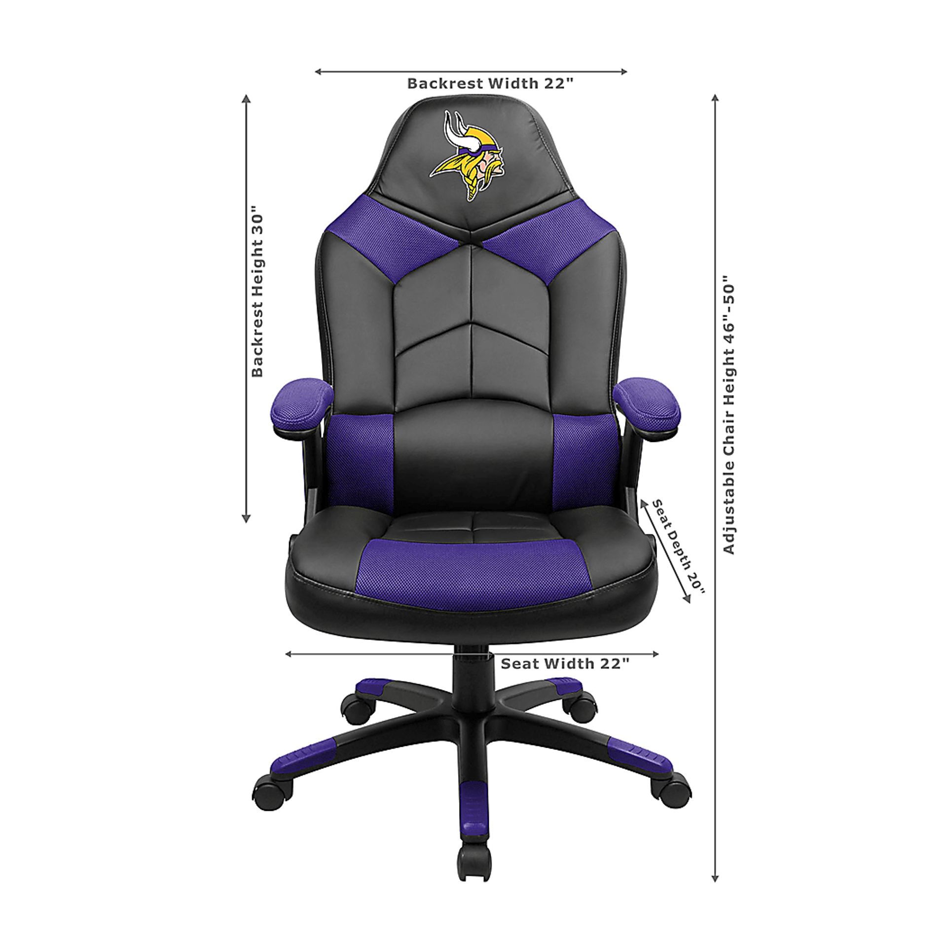 Big Team NFL Minnesota Vikings Purple Oversized Gaming Chair - Image 3