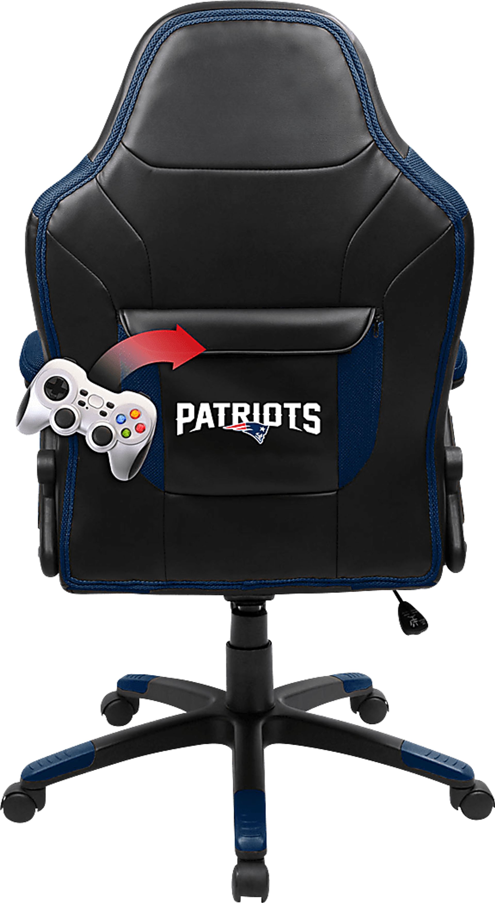 Big Team NFL New England Patriots Blue Oversized Gaming Chair - Image 4