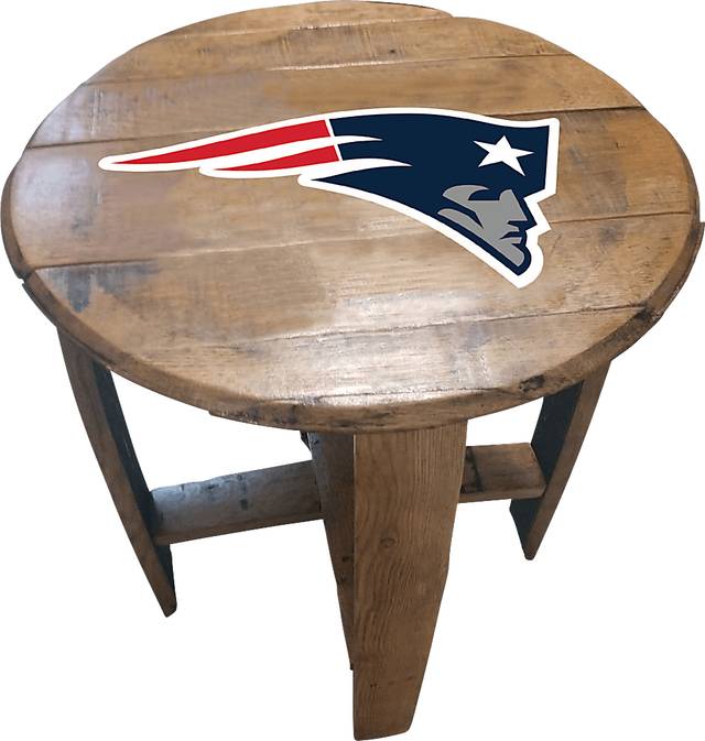 Big Team NFL New England Patriots Brown End Table - Thumbnail - Image 1