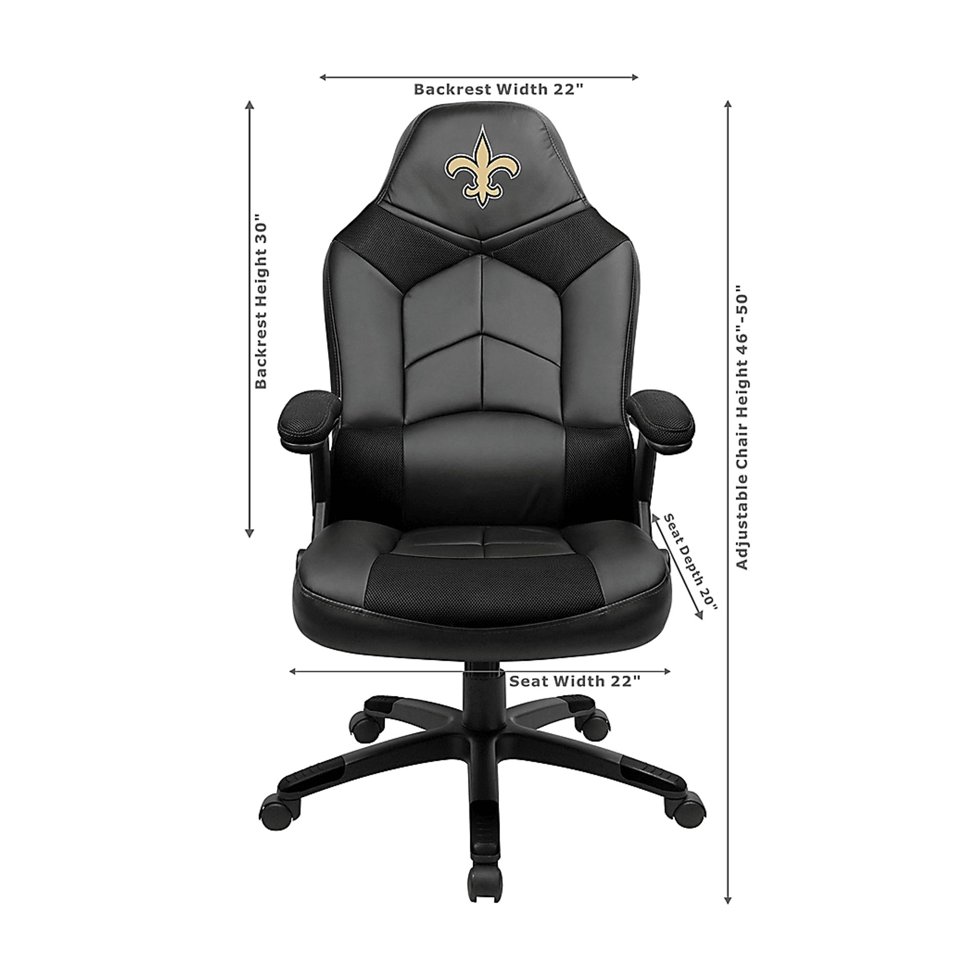 Big Team NFL New Orleans Saints Black Oversized Gaming Chair - Image 3