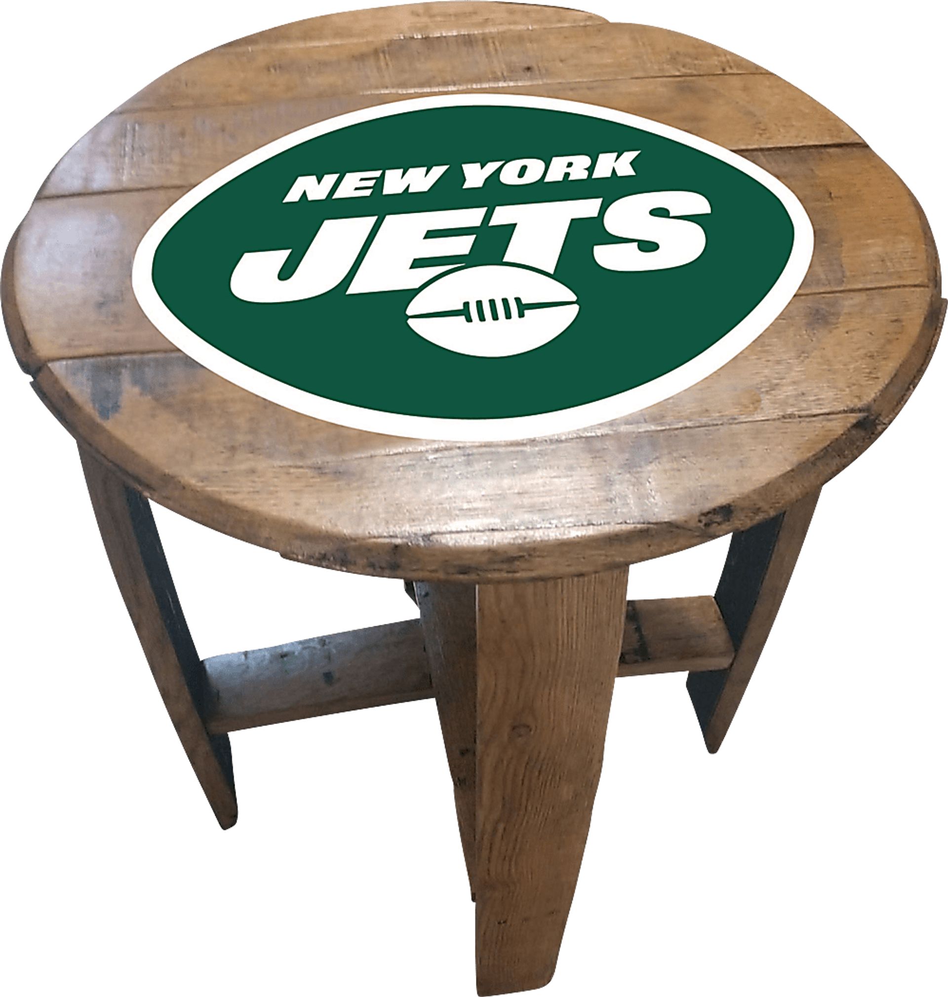 Big Team NFL New York Jets Brown End Table - Image 1