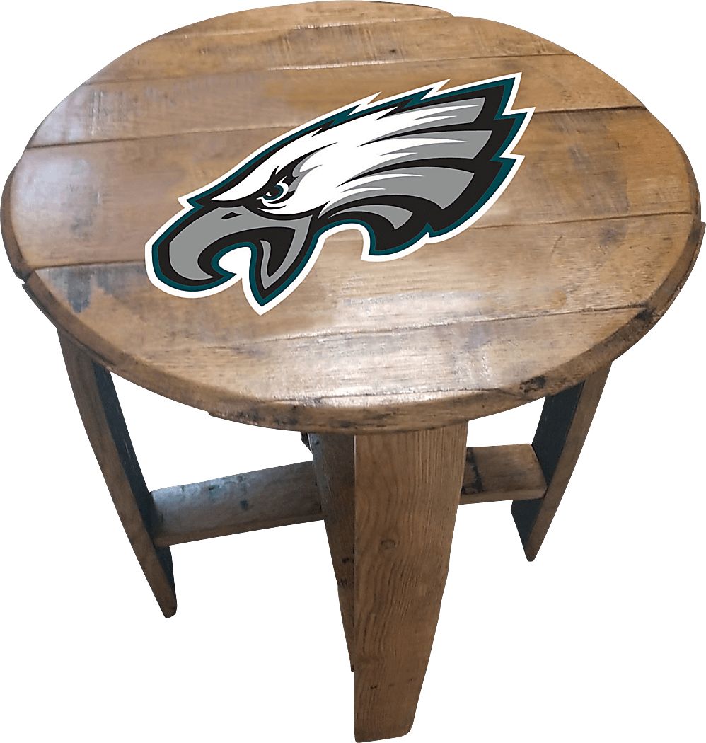Big Team NFL Philadephia Eagles Brown End Table