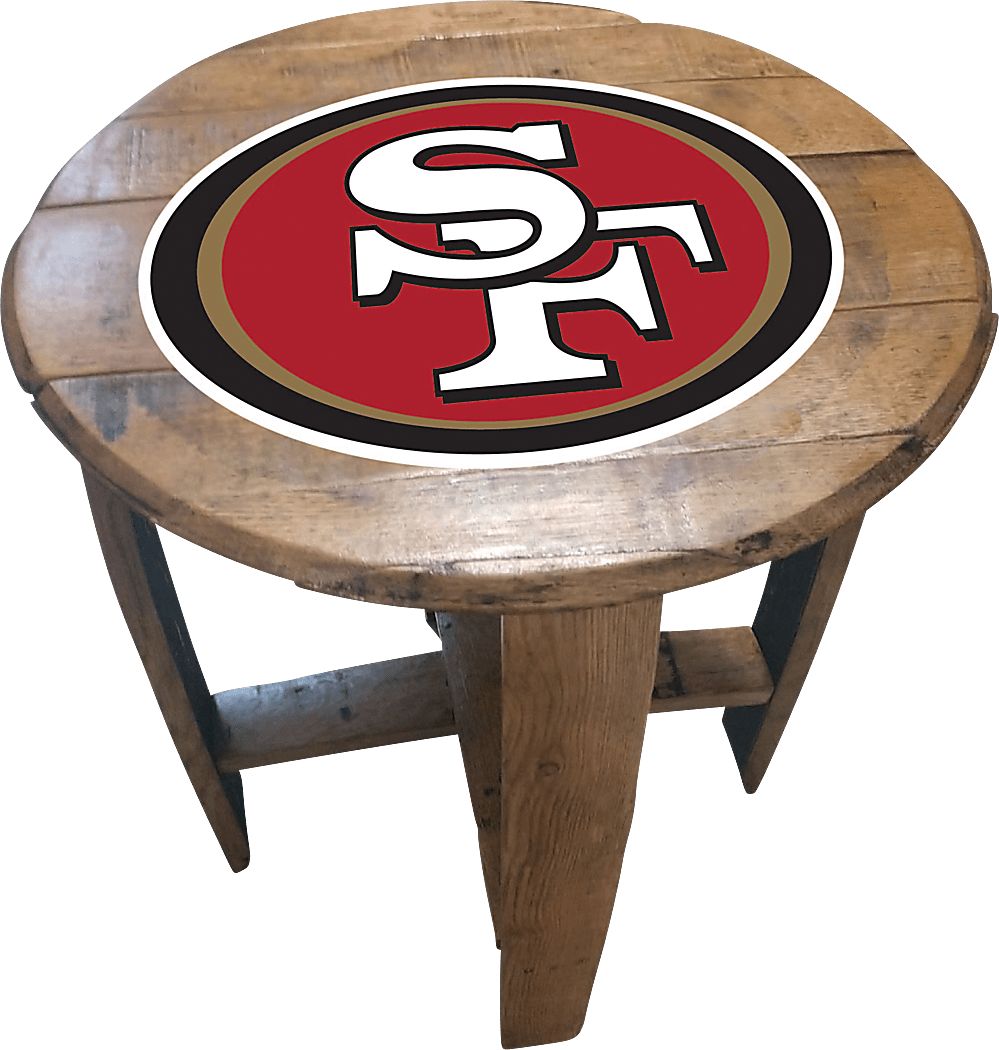 Big Team NFL San Francisco 49ers Brown End Table
