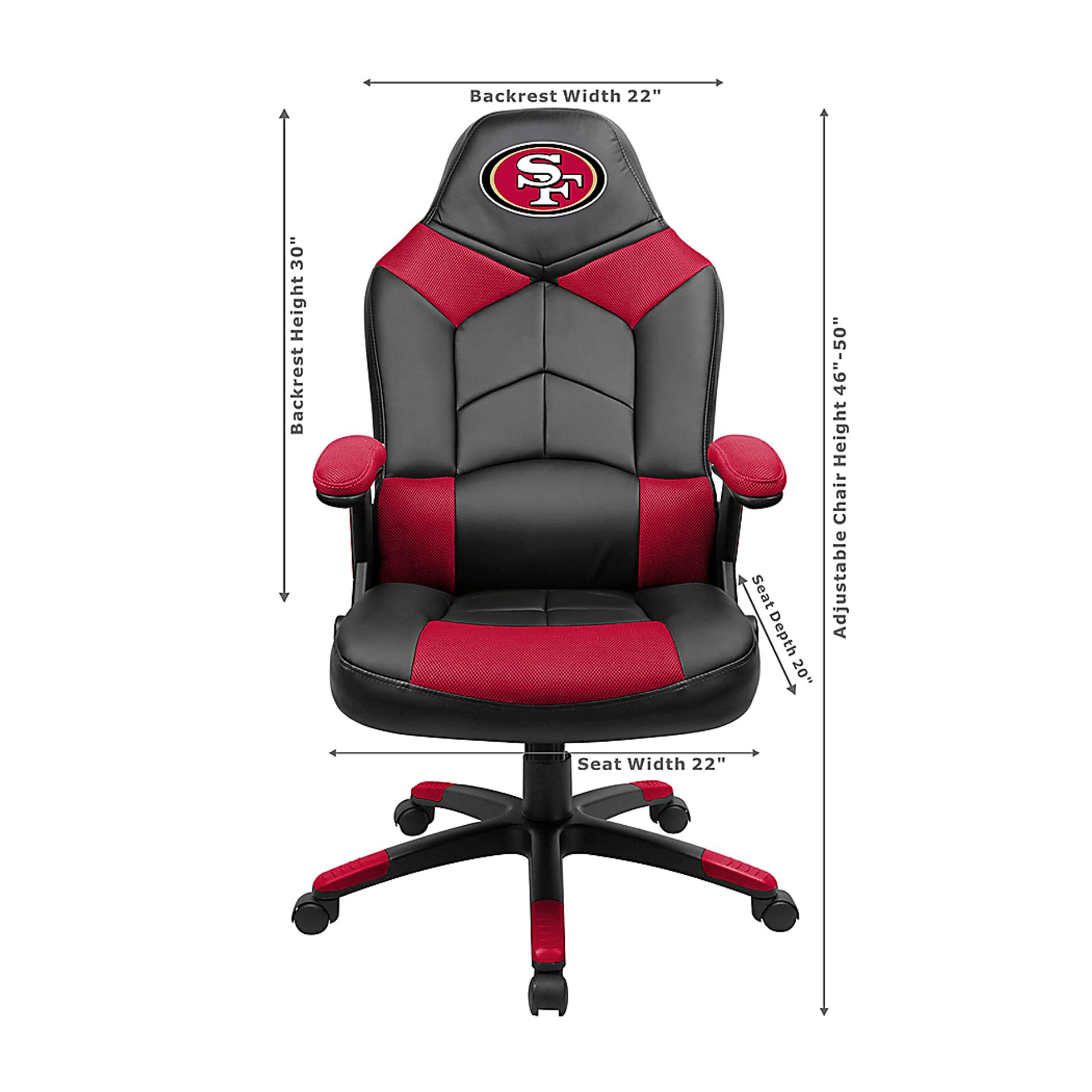 Big Team NFL San Francisco 49ers Red Oversized Gaming Chair - Image 3