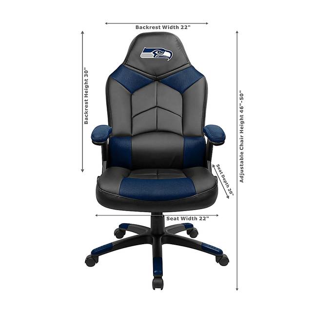 Big Team NFL Seattle Seahwaks Blue Oversized Gaming Chair - Thumbnail - Image 3