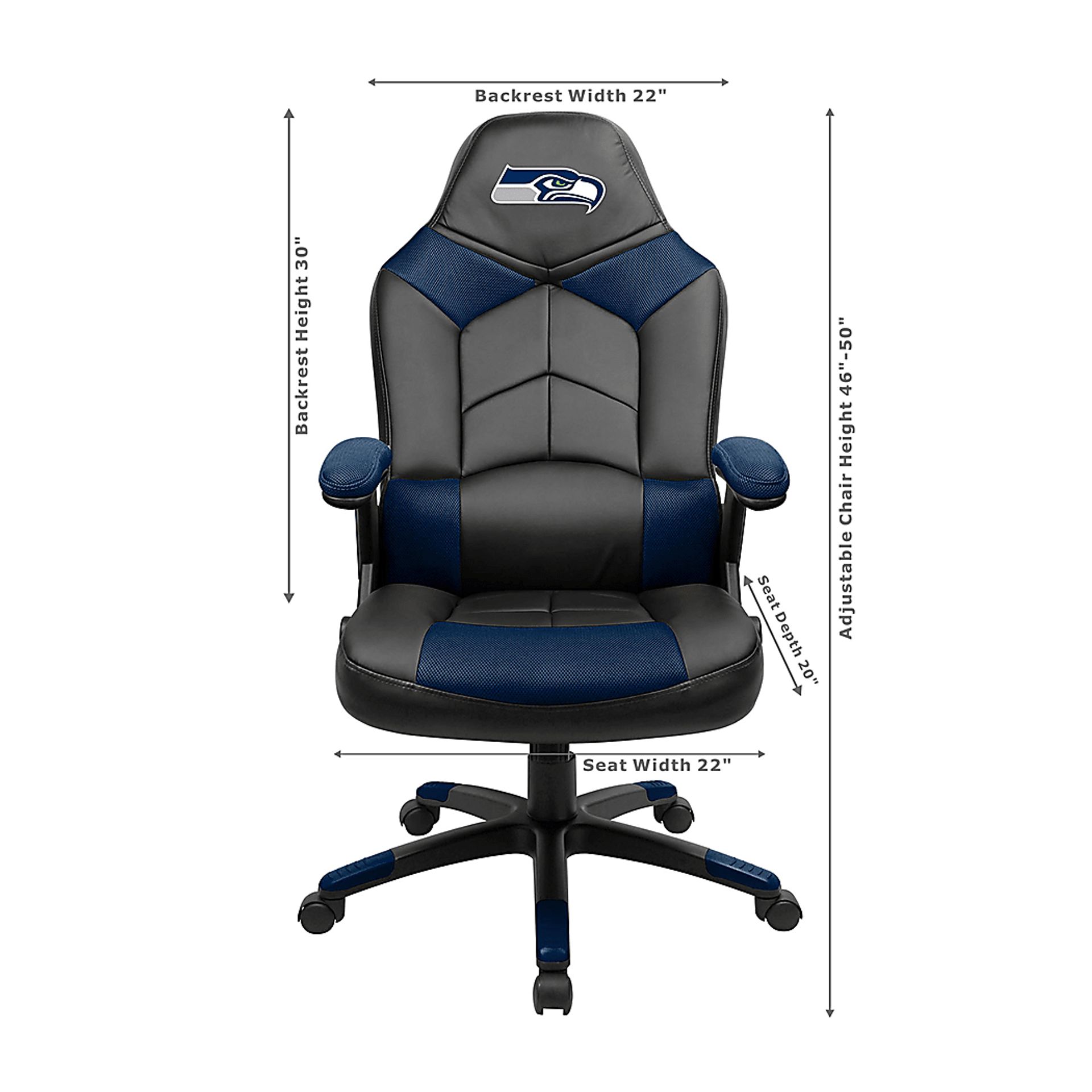 Big Team NFL Seattle Seahwaks Blue Oversized Gaming Chair - Image 3