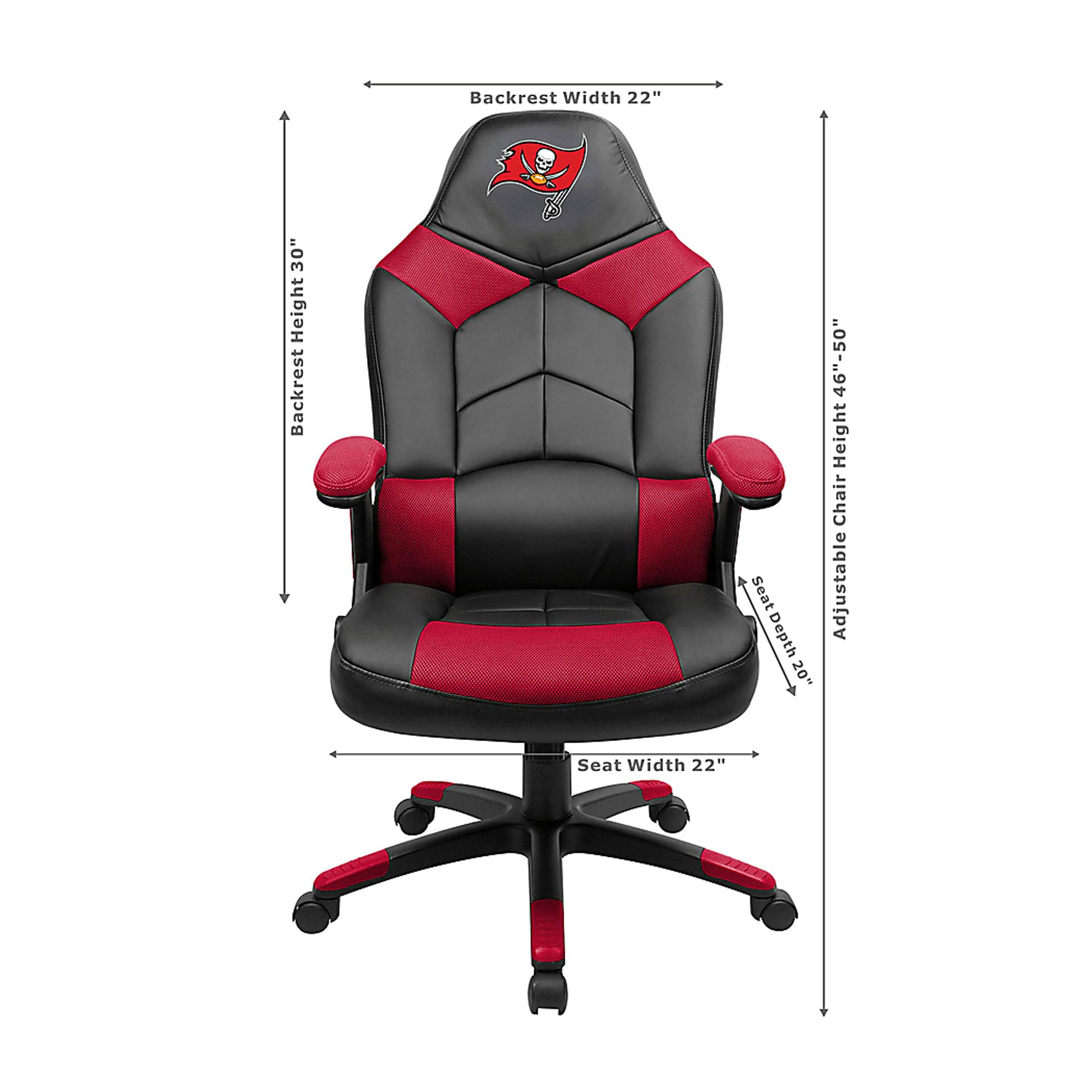 Big Team NFL Tampa Bay Buccaneers Red Oversized Gaming Chair - Image 3