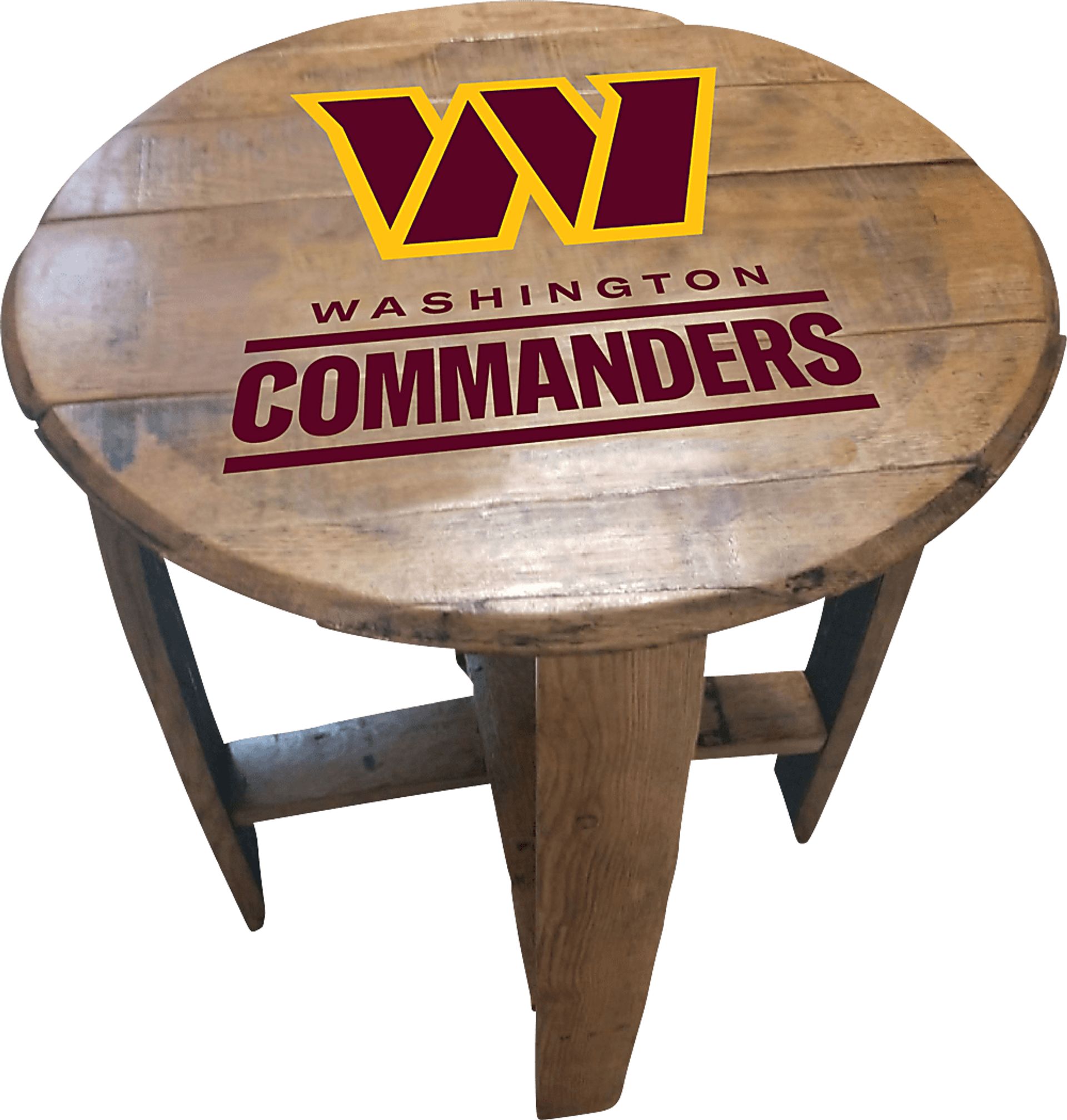 Big Team NFL Washington Commanders Brown End Table - Image 1