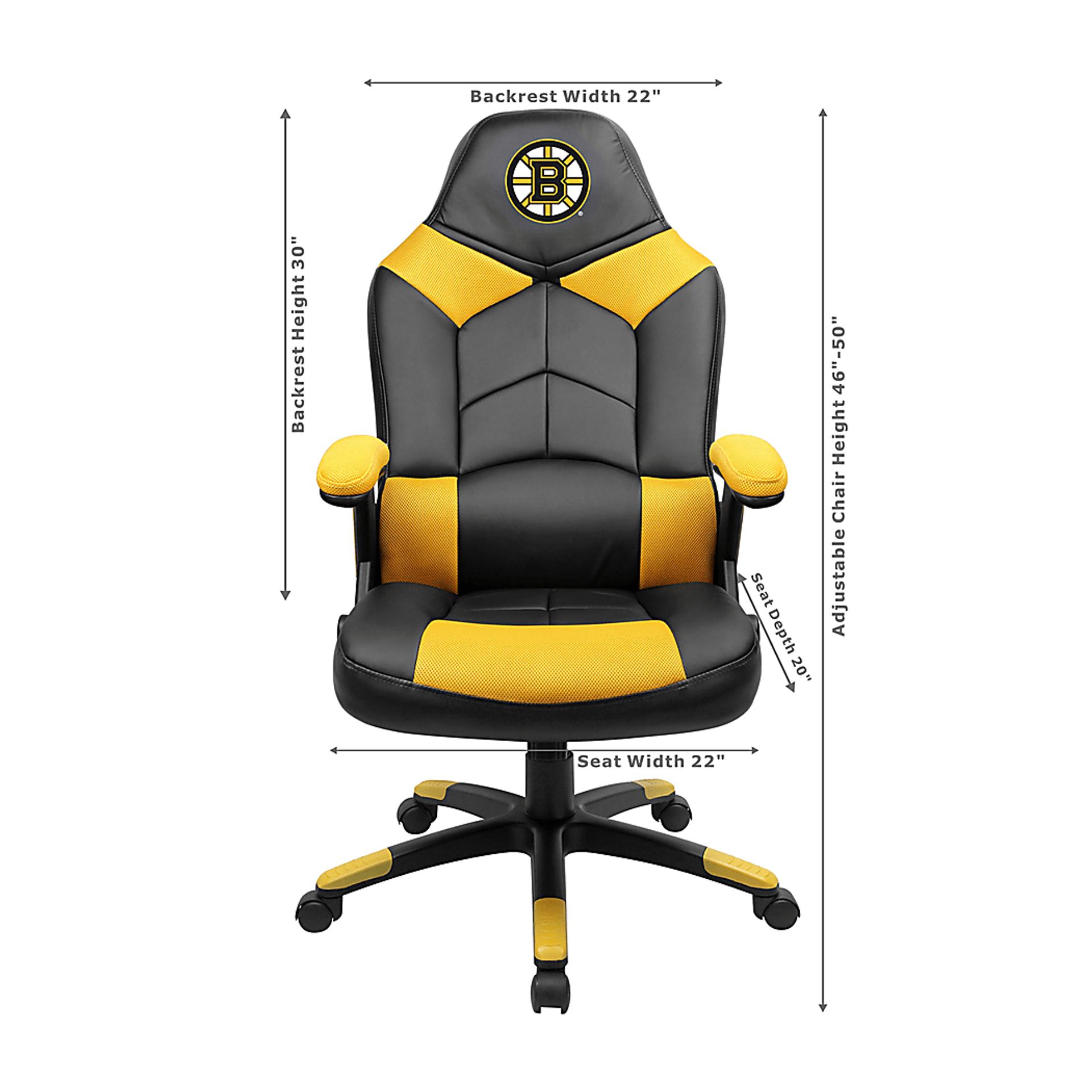Big Team NHL Boston Bruins Yellow Oversized Gaming Chair - Image 3