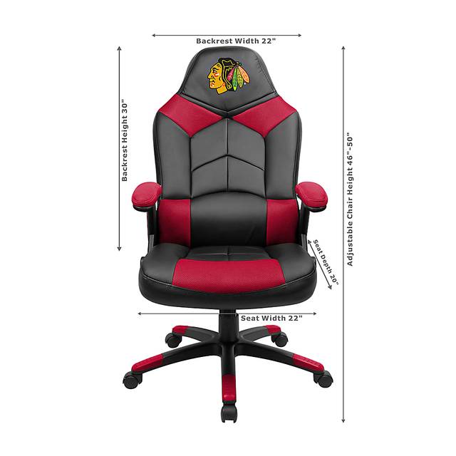 Big Team NHL Chicago Blackhawks Red Oversized Gaming Chair - Thumbnail - Image 3