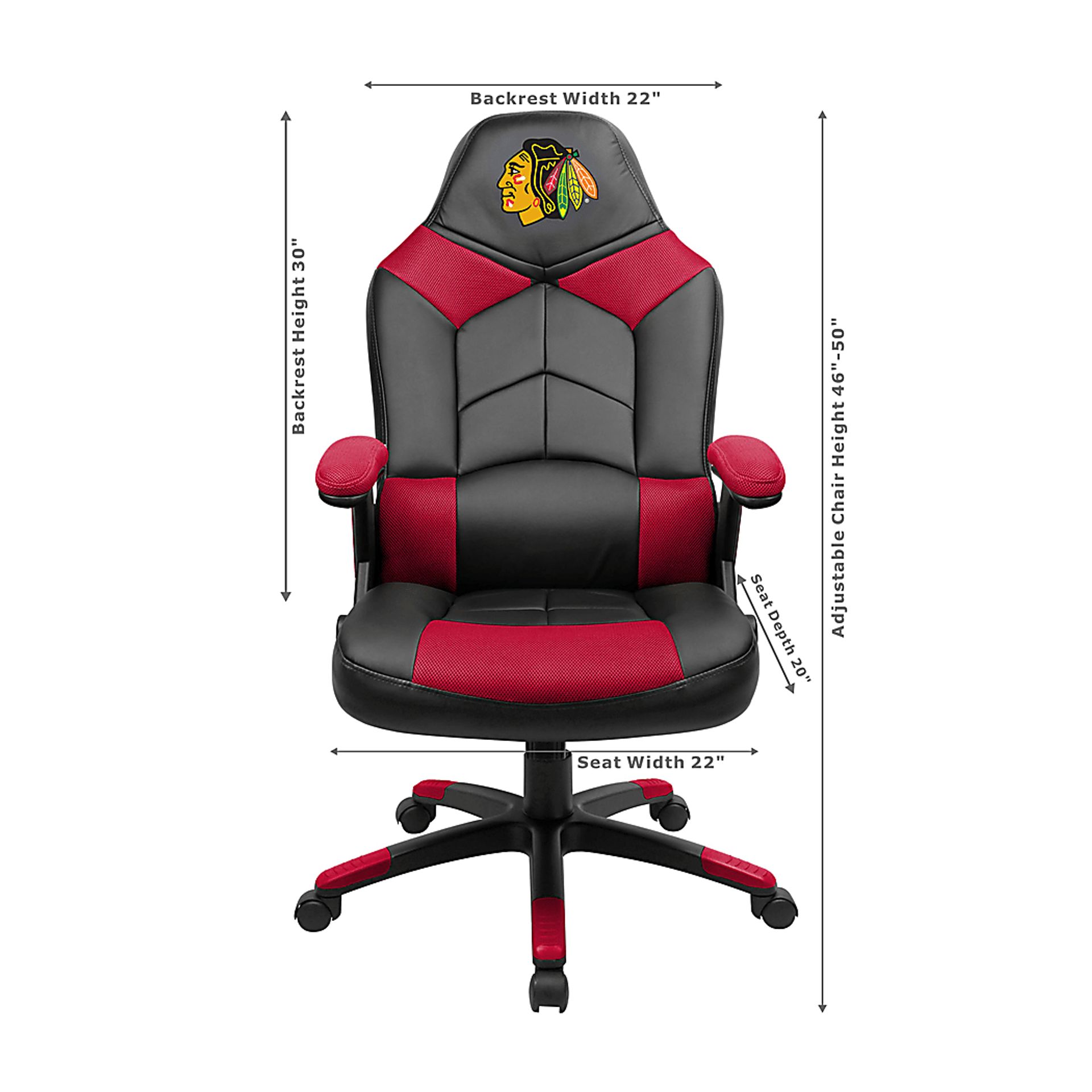 Big Team NHL Chicago Blackhawks Red Oversized Gaming Chair - Image 3