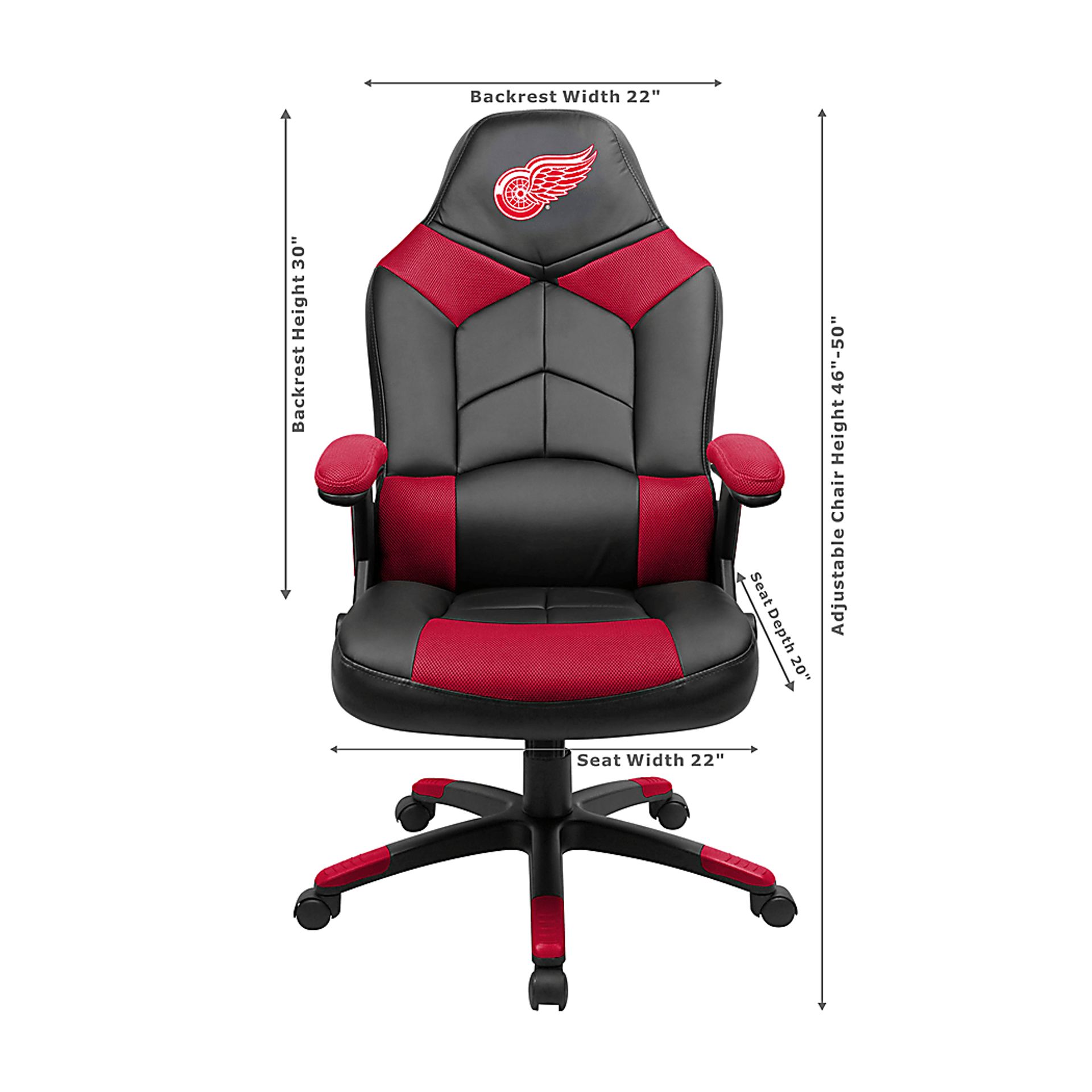 Big Team NHL Detroit Redwings Red Oversized Gaming Chair - Image 3